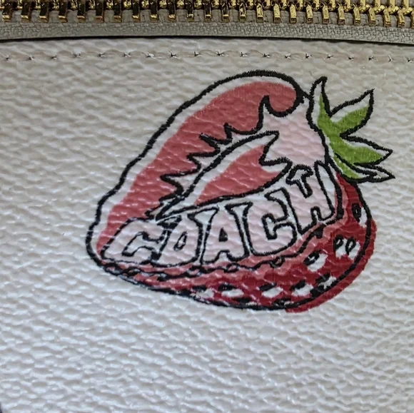 NWT Coach Court Backpack In Signature Canvas Strawberry Print - Picture 7 of 16